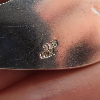 925 Sterling Silver Vintage Mexico Murano Glass Modernist Slide Charm Pendant