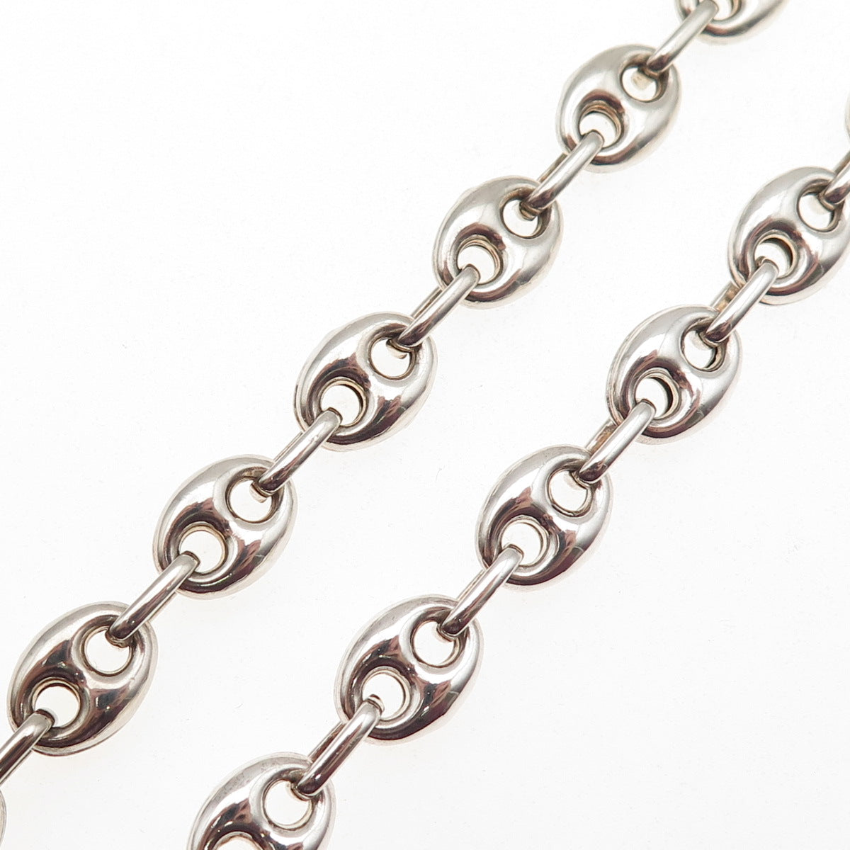 925 Sterling Silver Vintage Anchor Mariner Chain Necklace 16"