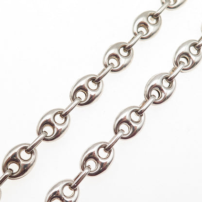 925 Sterling Silver Vintage Anchor Mariner Chain Necklace 16"