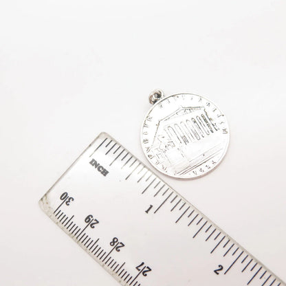 925 Sterling Silver Vintage "1924 Republik Osterreich" Charm Pendant
