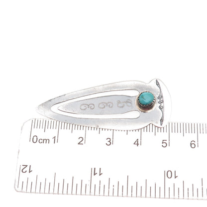 Old Pawn Sterling Silver Vintage Southwestern Turquoise LEE Monogram Bookmark