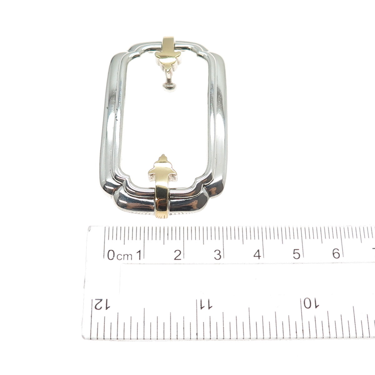 18K Gold 925 Sterling Silver Vintage Floral Belt Buckle