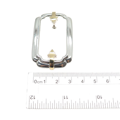 18K Gold 925 Sterling Silver Vintage Floral Belt Buckle