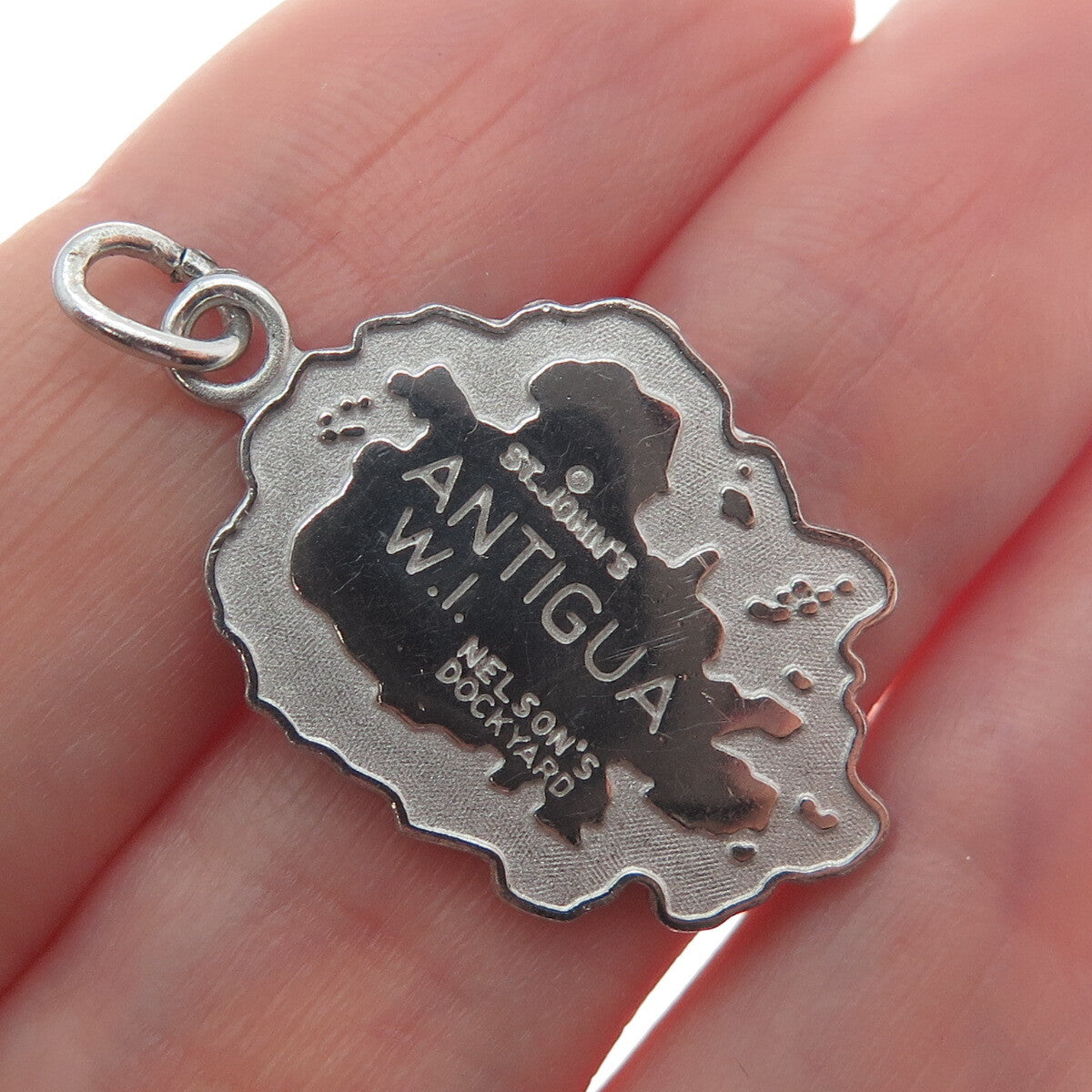 925 Sterling Silver Vintage Nelson's Dockyard Antigua Island Charm Pendant