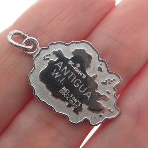 925 Sterling Silver Vintage Nelson's Dockyard Antigua Island Charm Pendant