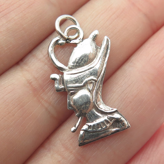 800 Silver Vintage Egypt Mina Pharaoh Charm Pendant