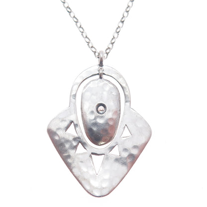 SILPADA 925 Sterling Silver Vintage C Z Art Deco Pendant Chain Necklace 18"