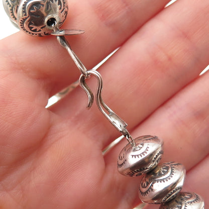 Old Pawn 925 Sterling Silver Vintage Graduated Navajo Pearls Chain Necklace 28"