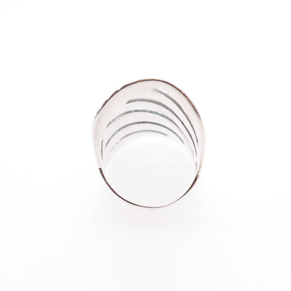 925 Sterling Silver Vintage Mexico Modernist Statement Ring Size 8.5