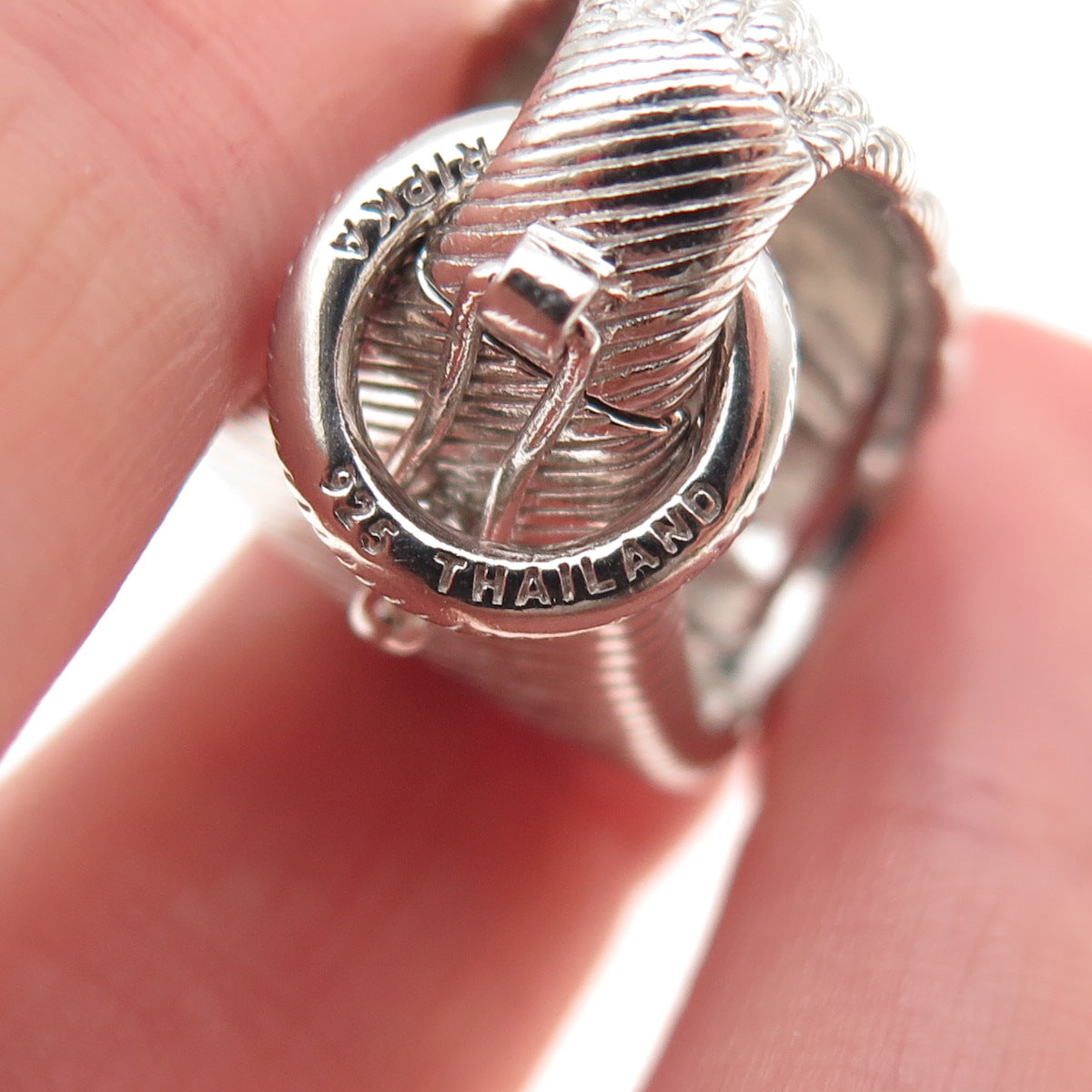 Judith Ripka 925 Sterling Silver Woven Bail for Pendant