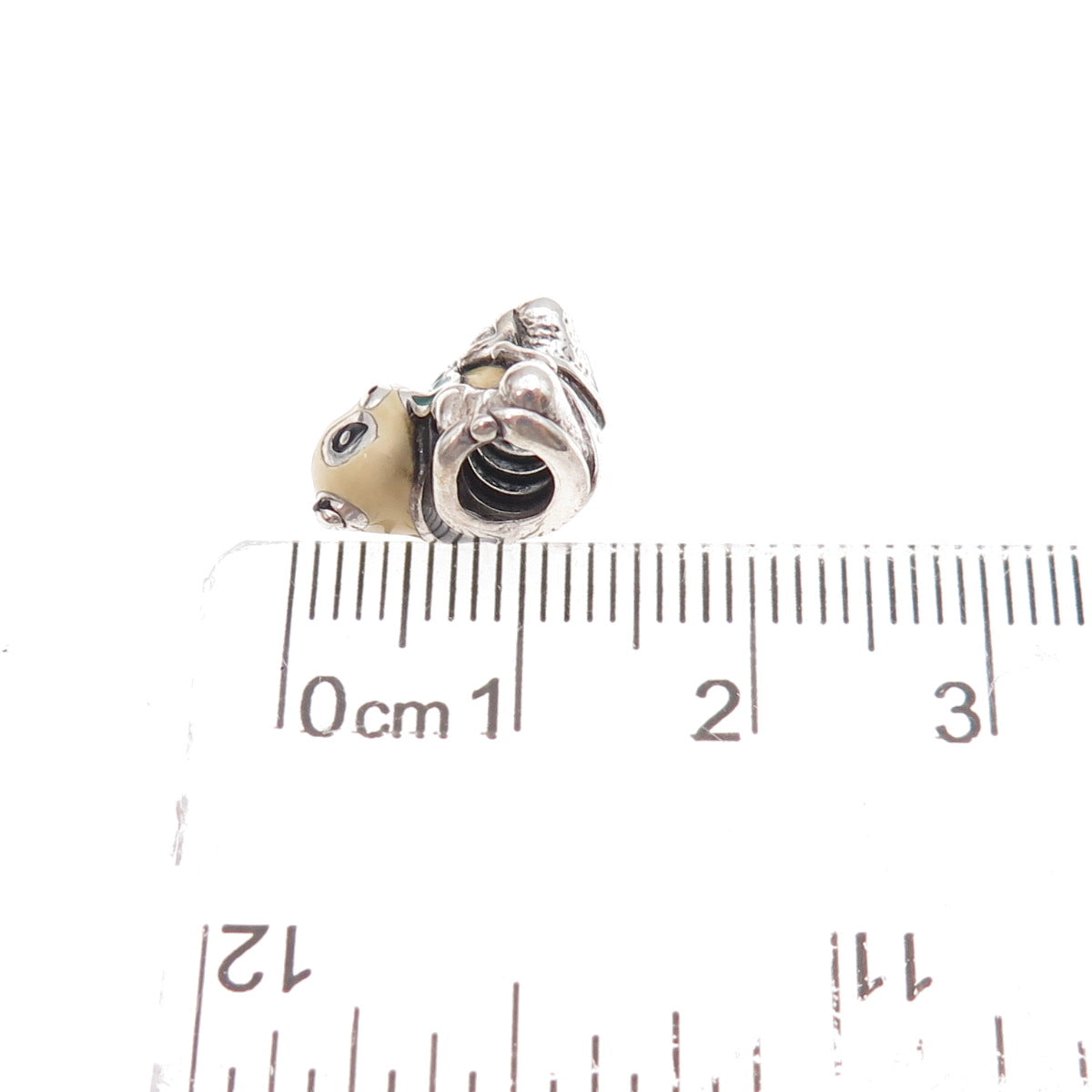 Pandora 925 Sterling Silver Enamel Sweet Panda Slide Bead Charm
