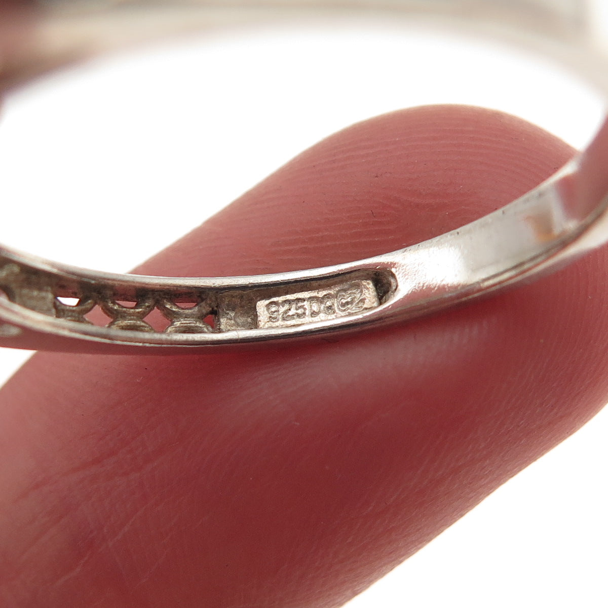 925 Sterling Silver Round-Cut C Z Stackable Ring Size 10