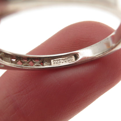 925 Sterling Silver Round-Cut C Z Stackable Ring Size 10