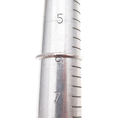 925 Sterling Silver Round-Cut C Z Half Eternity Stackable Band Ring Size 6