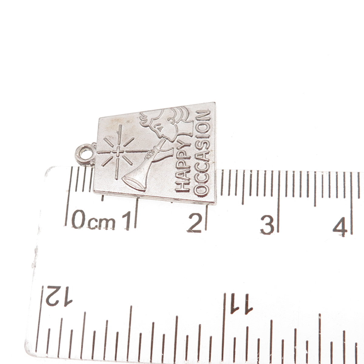 925 Sterling Silver Vintage Happy Occasion Charm Pendant