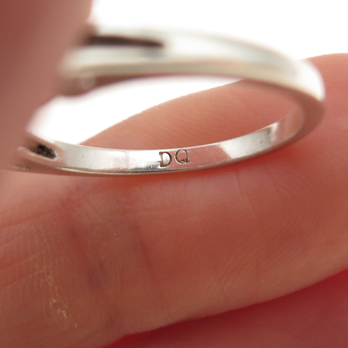 Joseph Demarco Sterling Silver Vintage Round-Cut C Z Half Eternity Ring Size 6