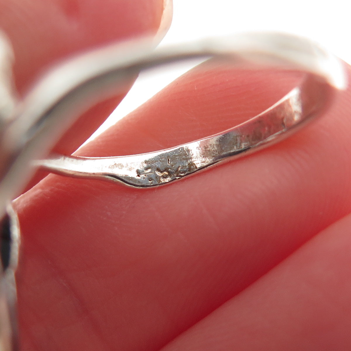 925 Sterling Silver Vintage Frog Good Luck Oxidized Ring Size 6.75