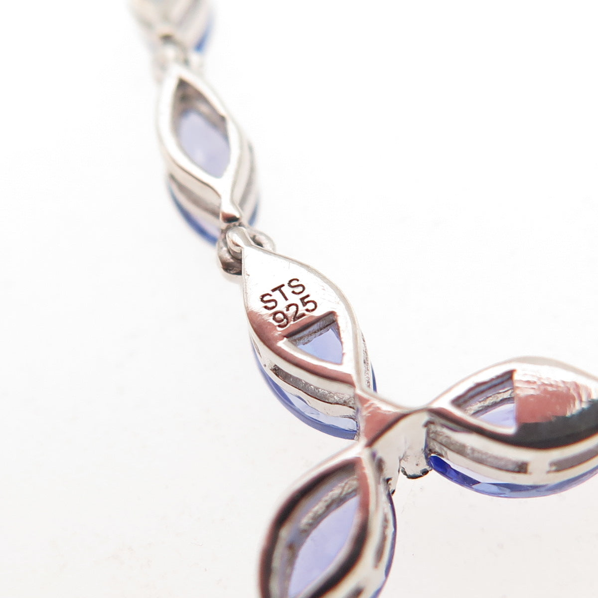 Chuck Clemency 925 Sterling Silver Real Tanzanite Singapore Chain Necklace 18"