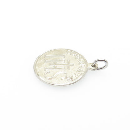 CREED 925 Sterling Silver 2-Tone Vintage Confirmation Minimalist Charm Pendant