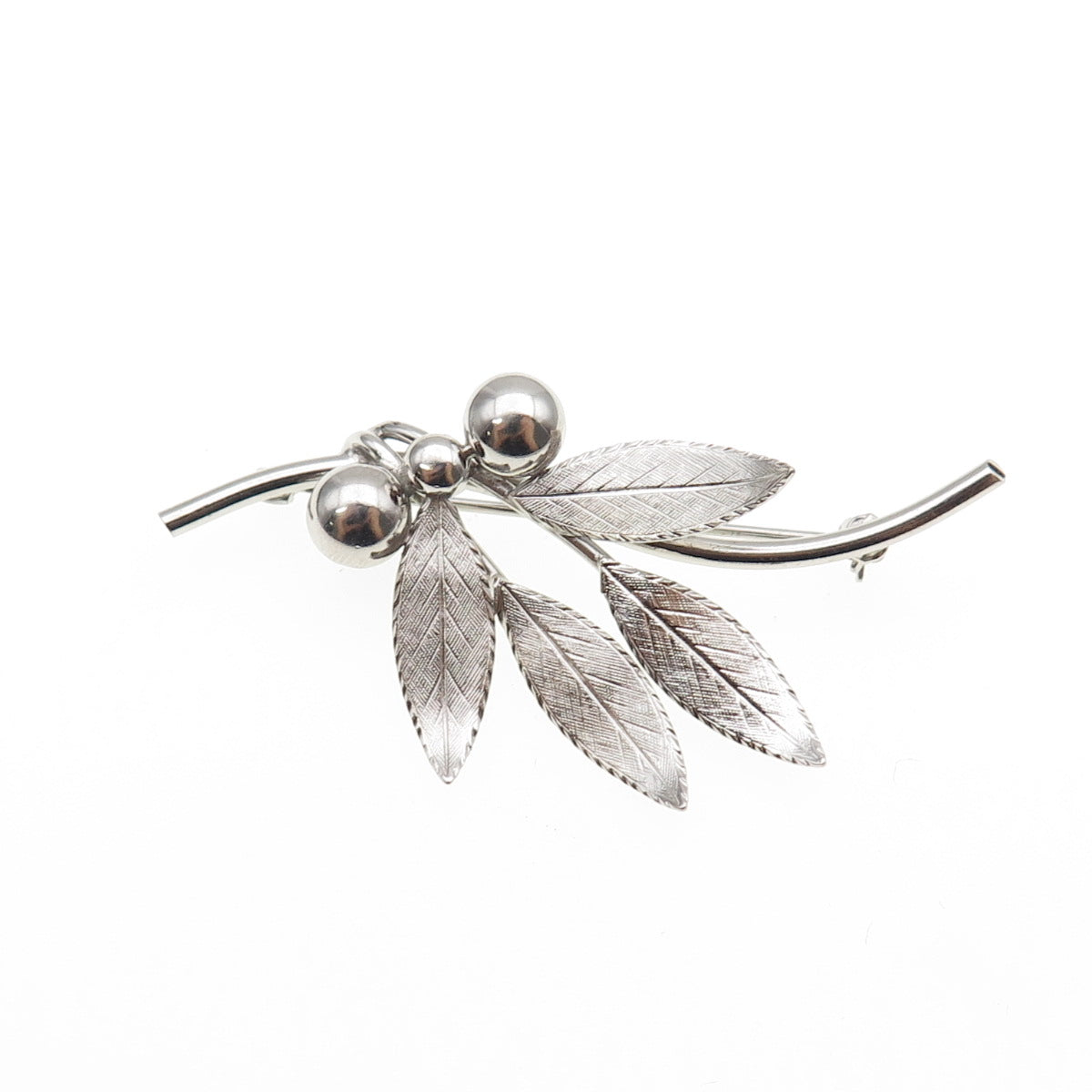BOND BOYD 925 Sterling Silver Antique Art Deco Floral Pin Brooch