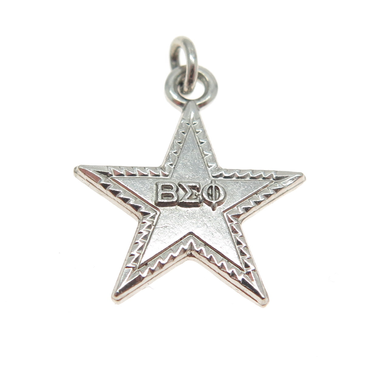 925 Sterling Silver Vintage 1964 Founders Day Beta Sigma Phi Star Charm Pendant