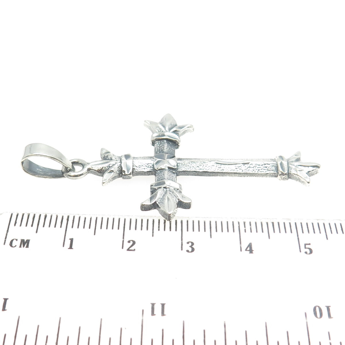 925 Sterling Silver Vintage West Syrian Cross Pendant