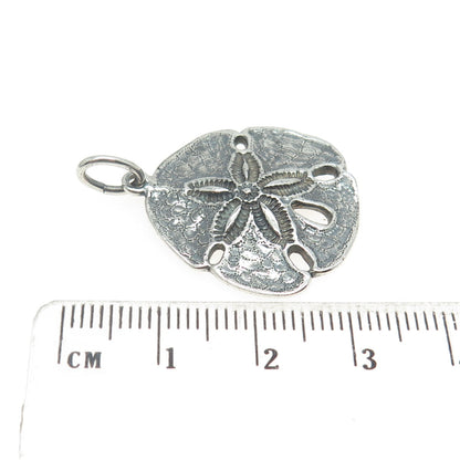 GOLD CREATION 925 Sterling Silver Vintage Sand Dollar Charm Pendant