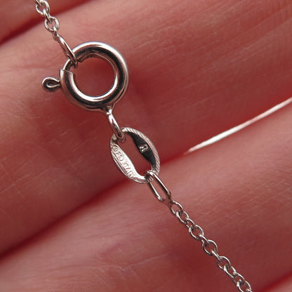 925 Sterling Silver Real Pearl Ornate Heart Cable Chain Necklace 18"