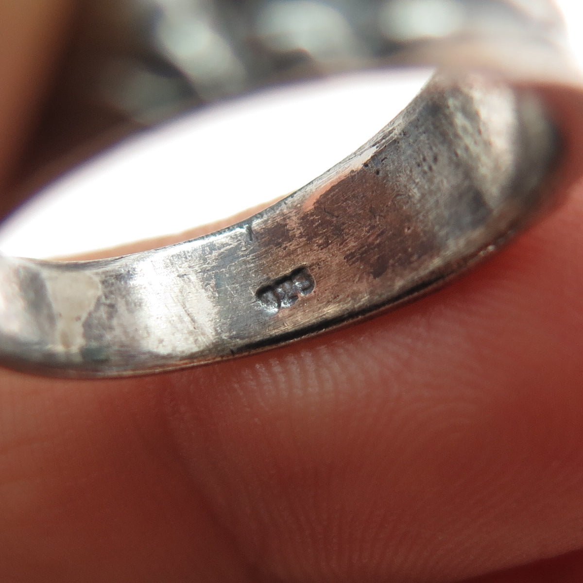 925 Sterling Silver Vintage Atlantis Oxidized Band Ring Size 6.5