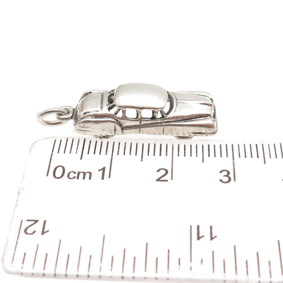 DANECRAFT 925 Sterling Silver Vintage Classic Car Oxidized 3D Charm Pendant