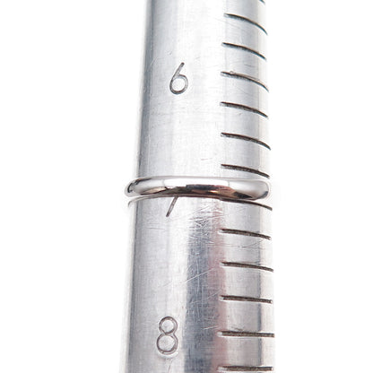 925 Sterling Silver Mexico Real Round-Cut Diamond Bypass Ring Size 7