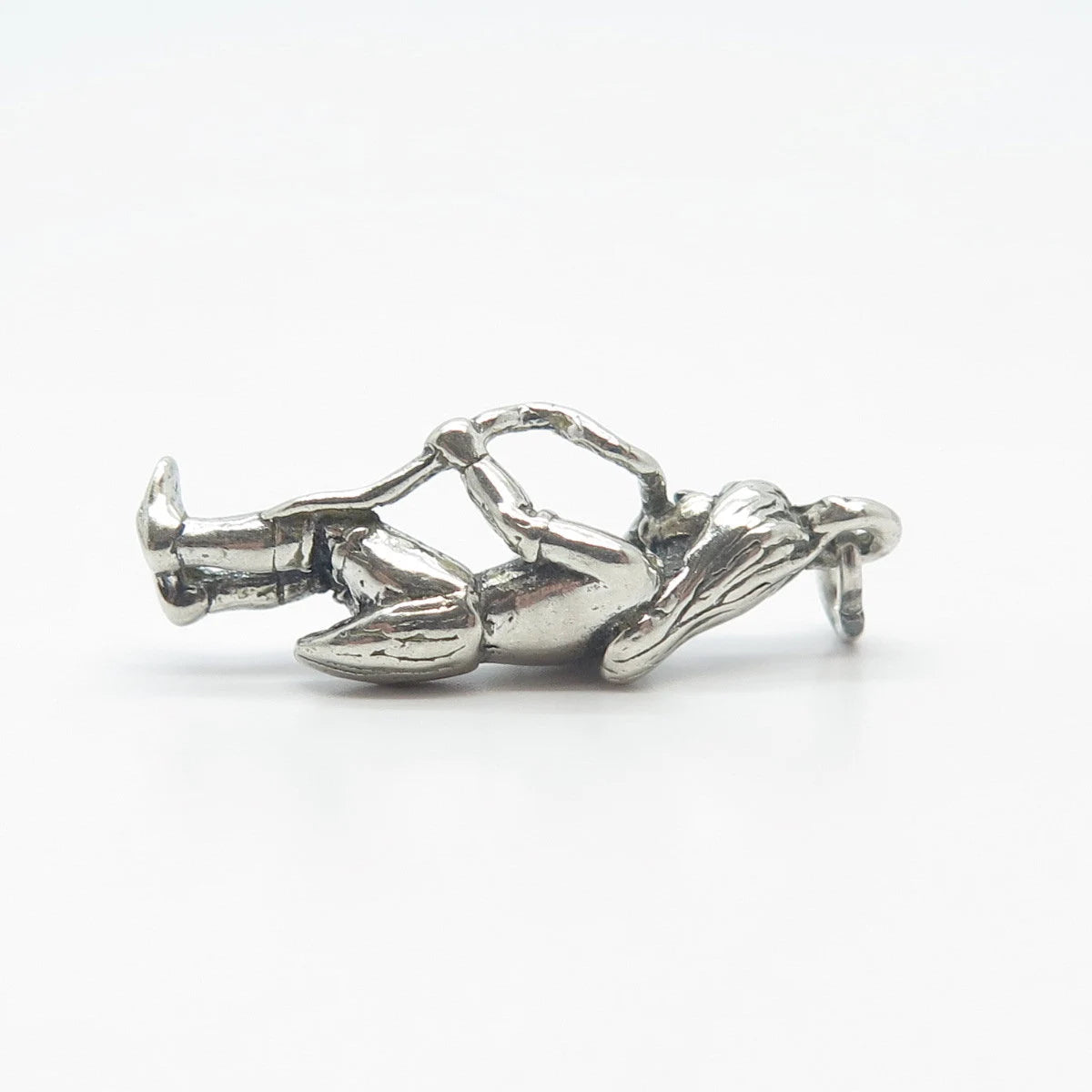 925 Sterling Silver Vintage Tribal Man 3D Charm Pendant