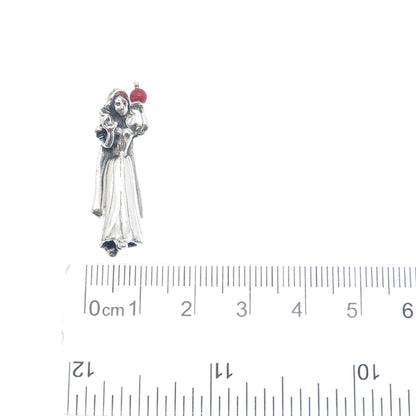 CELLINI 925 Sterling Silver Vintage Enamel Limited Edition Snow White 3D Pendant