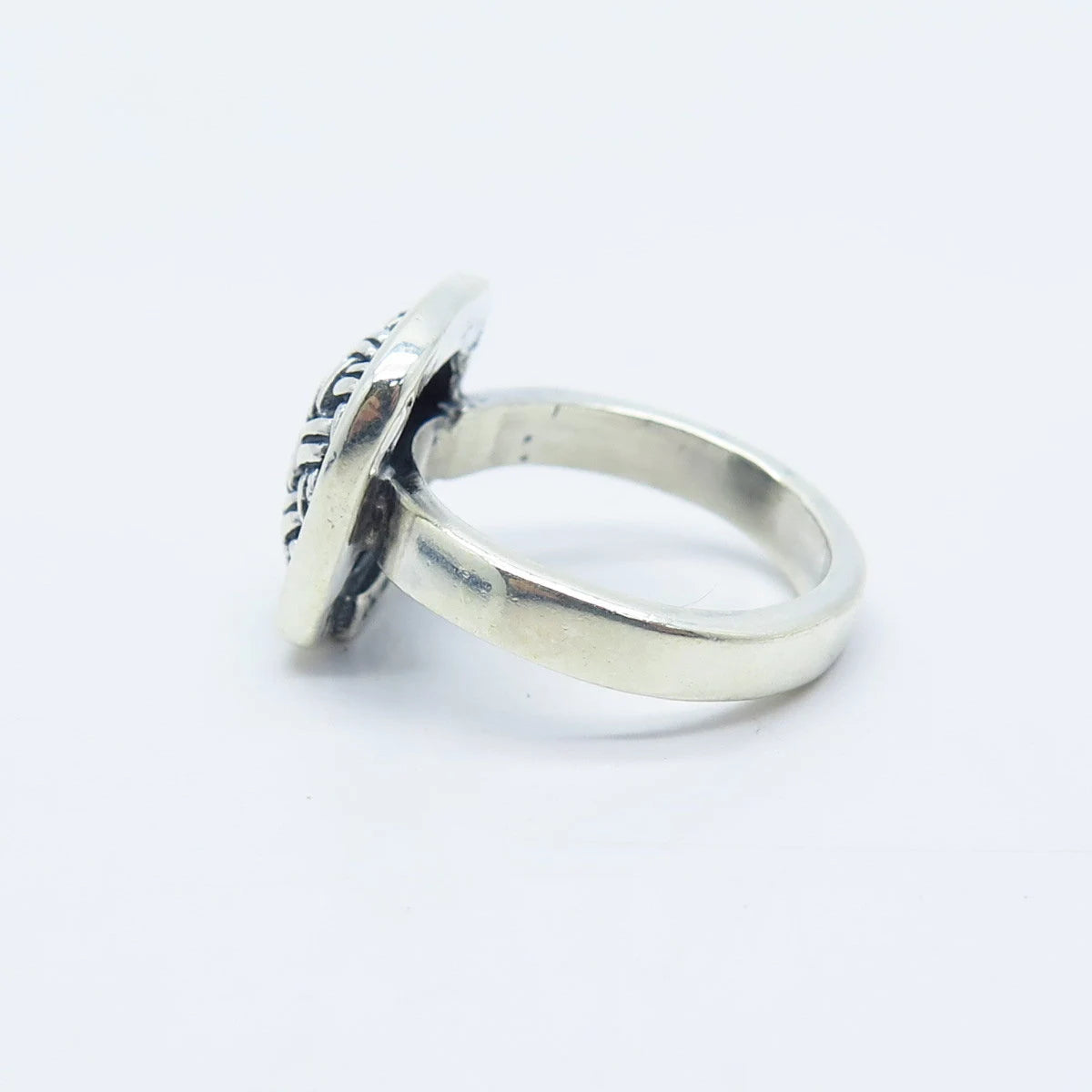 925 Sterling Silver Vintage Wicker Ring Size 6.5
