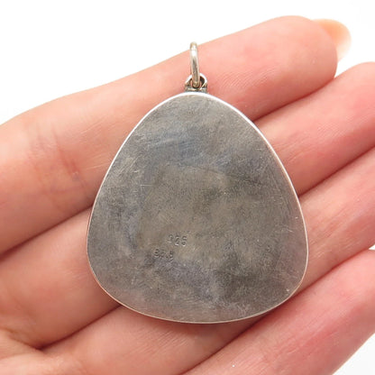 925 Sterling Silver Vintage Charming Lady Face Pendant