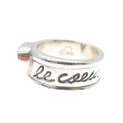 CAROLEE 925 Sterling Silver Vintage Heart-Cut C Z Le Coeur D'Amour Ring Size 5