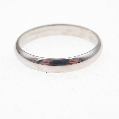 925 Sterling Silver Vintage Classic Wedding Band Ring Size 12.25