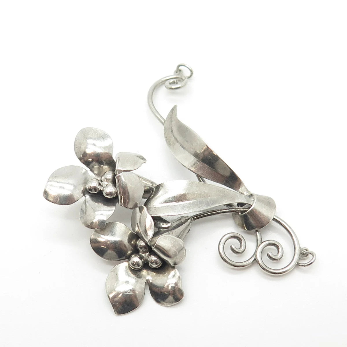 925 Sterling Silver Vintage Carl-Art Floral Central Part Necklace