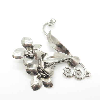 925 Sterling Silver Vintage Carl-Art Floral Central Part Necklace