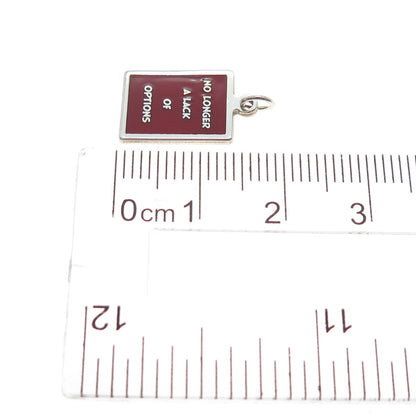 925 Sterling Silver Enamel No Longer A Lack Of Options Minimalist Charm Pendant
