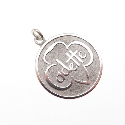 Robbins & Co. 925 Sterling Silver Vintage Adette Girl Scouts Charm Pendant