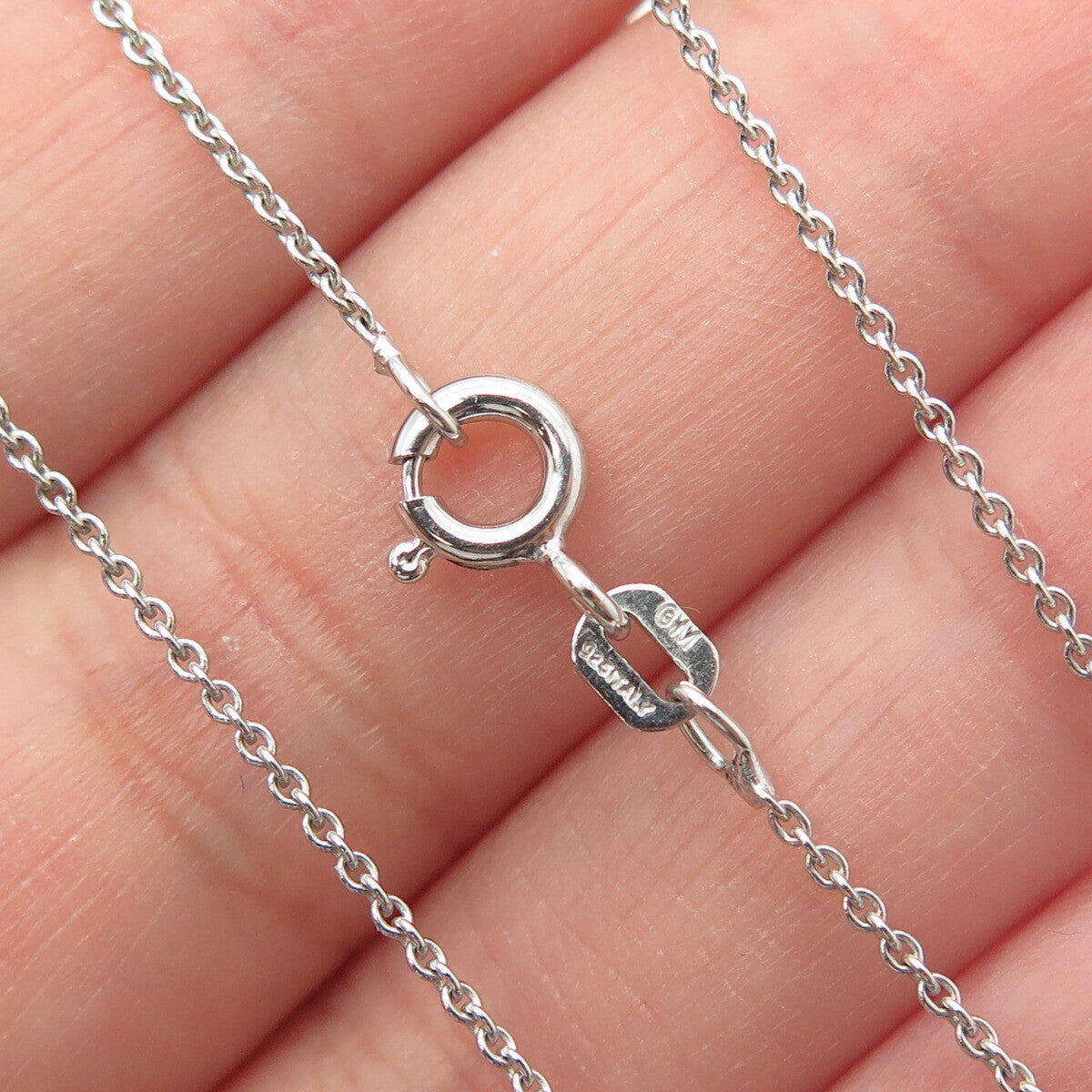 925 Sterling Silver Round-Cut C Z Graduated Drop Cable Chain Necklace 16"