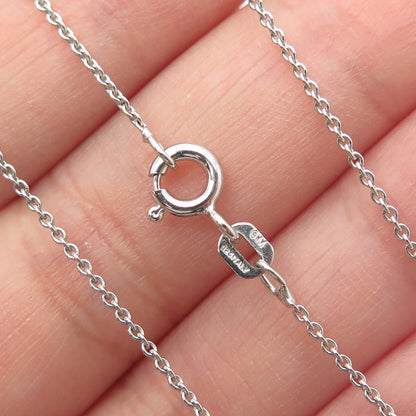 925 Sterling Silver Round-Cut C Z Graduated Drop Cable Chain Necklace 16"