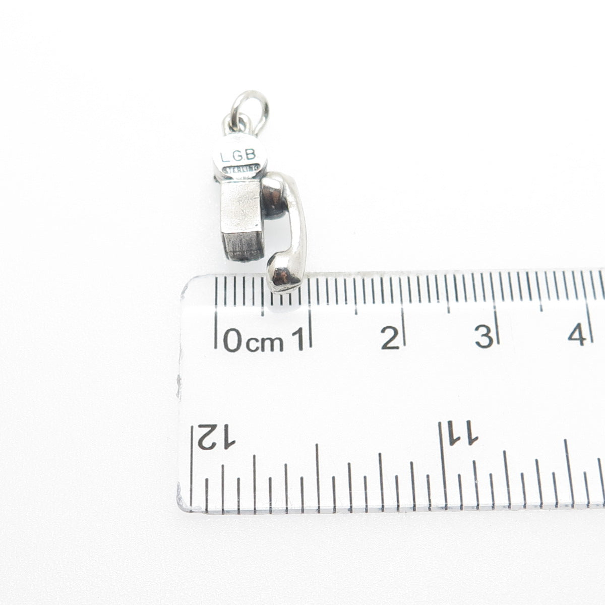LGB BALFOUR Sterling Silver Vintage Rotary Pay Phone Minimalist Charm Pendant