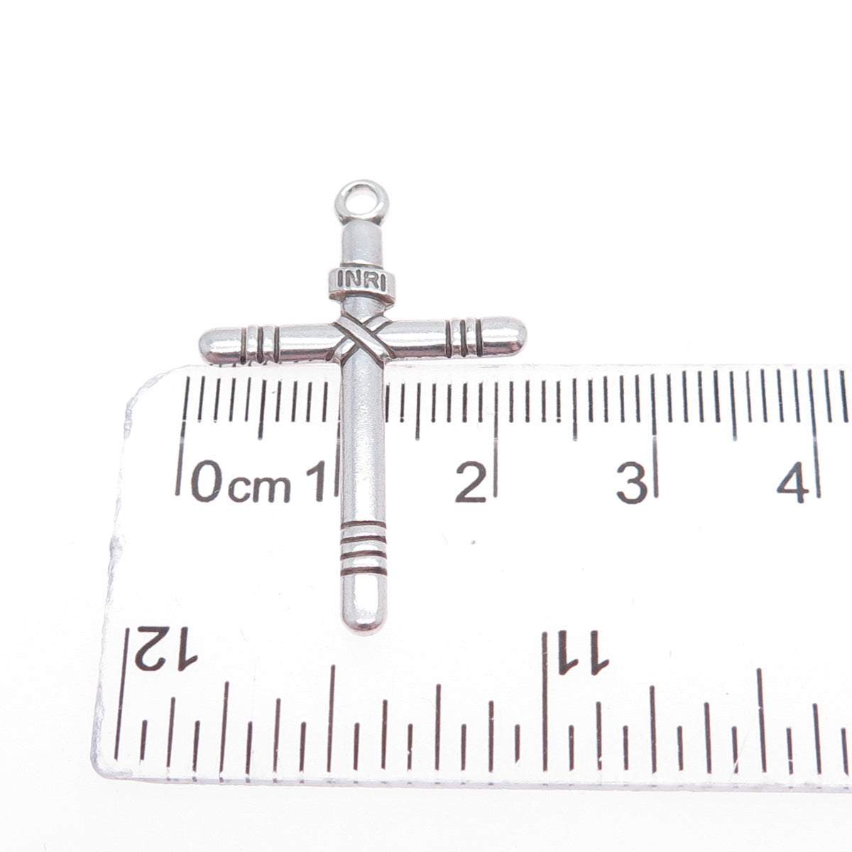 Old Pawn 925 Sterling Silver Vintage Southwestern Cross Tribal Charm Pendant