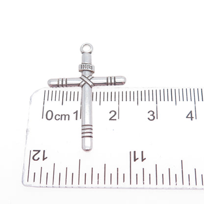 Old Pawn 925 Sterling Silver Vintage Southwestern Cross Tribal Charm Pendant