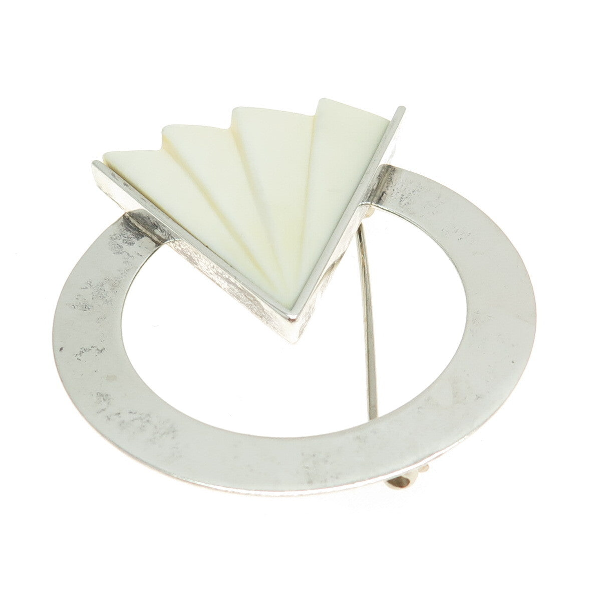 ALLYNNE MILLER 925 Sterling Silver Vintage Modernist Pin Brooch
