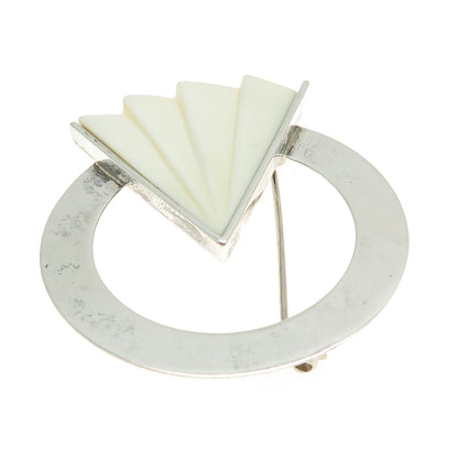ALLYNNE MILLER 925 Sterling Silver Vintage Modernist Pin Brooch