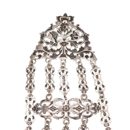 Henry Matthews 925 Sterling Silver Antique 1900 Birmingham Chatelaine Chain Fob