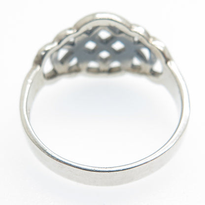925 Sterling Silver Vintage Celtic Knot Ring Size 9.75